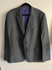 Paul Costelloe Grey 2pc Suit Merino Made In Italy Size 40R