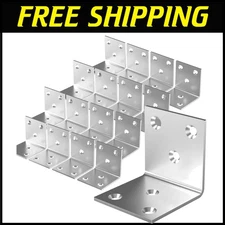 40 Count Heavy Duty 2" x 2" L Bracket Set - Ideal for Furniture & Reinforcement