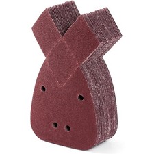 Mouse Sander Pads 30-Piece 80 Grit Mouse Sanding Pads 4 Holes Detail Sander Pads