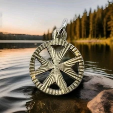 Old Vintage Silver Ornate Filigree Maltese Templar Cross Pendant Charm 