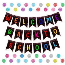 55 PCS Welcome Bulletin Board Classroom Decorations Confetti Pennants Welcome Ba
