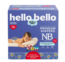 Hello Bello Premium Dr. Seuss Babies Diapers Club Box - Newborn, 76 Count