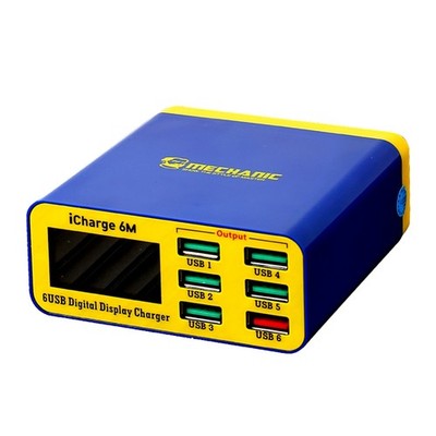 ICharge 6M USB 6-Port-Ladegerät, Schnellladung, Intelligentes Digi5006