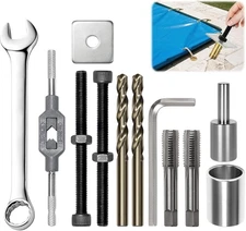 12PCS Complete Pool Cover Anchors Removal Tool Kit Tap Wrench and Hex Wrench New