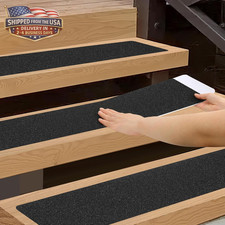 Outdoor Stair Treads Non Slip Strips 5 Pack 6" X 24" Anti Slip Grip Tape Black