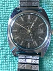 VINTAGE TIMEX 1976 DATE AUTOMATIC  SELF-WINDING MEN'S SILVER BLK WATCH