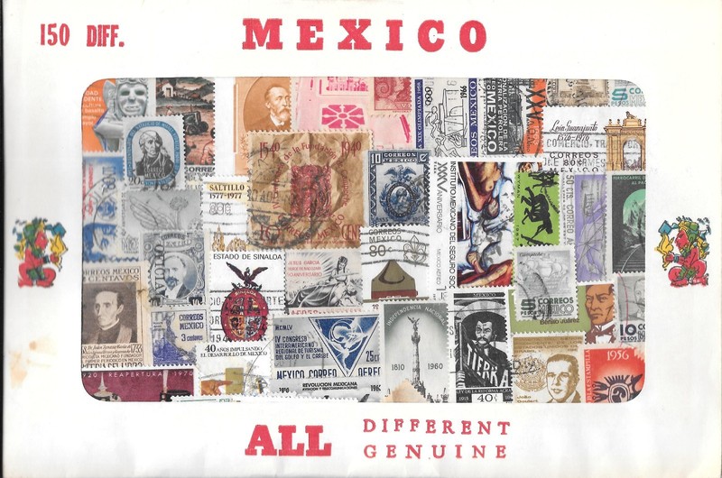 150 Mexican Stamps