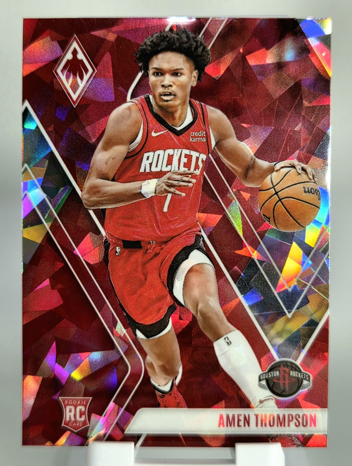 2023-24 Panini Phoenix - Rookies Amen Thompson #300 Red Ice Phoenix (RC)