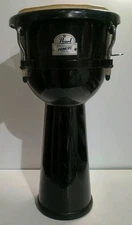 Pearl Fiberglass 12" Djembe in Black Primero Series 