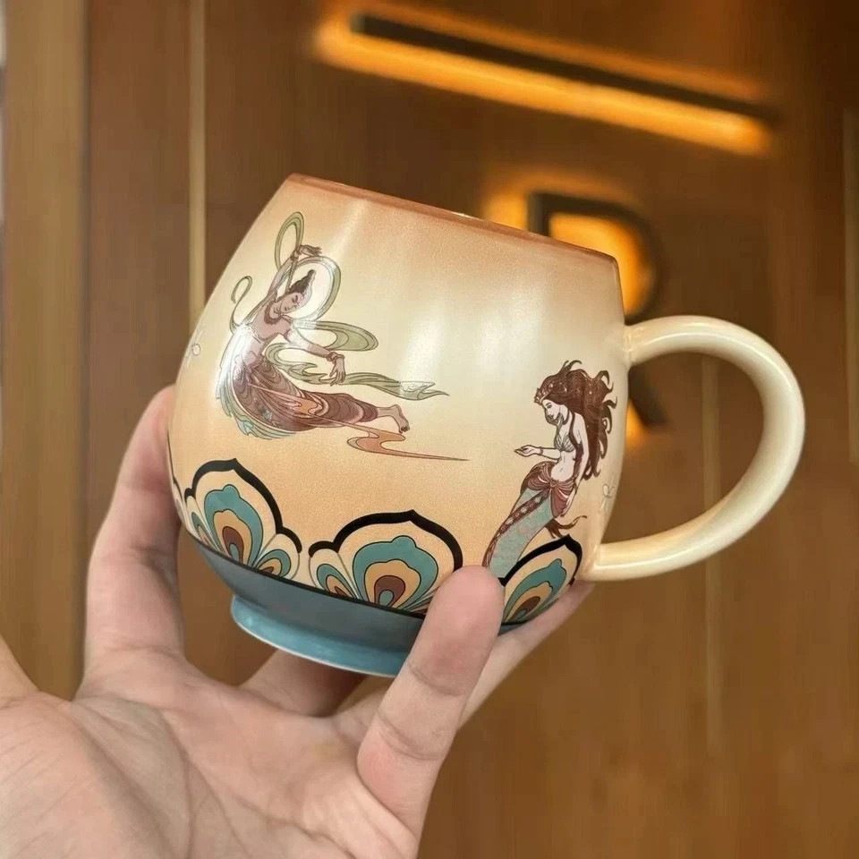 Starbucks 2025 China Dunhuang Siren Mermaid 13oz Mug - Image 2 of 4