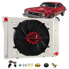 3 Row Aluminum Radiator Shroud Fan with 16 Fan for 1968-1987 Cars