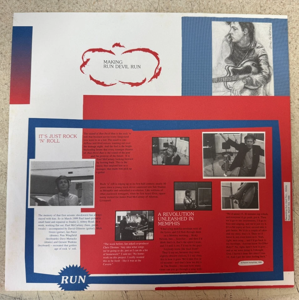 Paul Mccartney Run Devil Run Vinyl Record Album UK Pressing NEW - Image 3 of 4