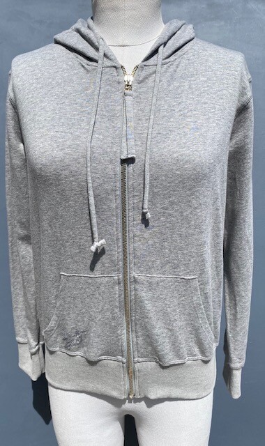 JOHNNY Was CALME GREY HOODIE SWEATSHIRT SIZE X/SMALL