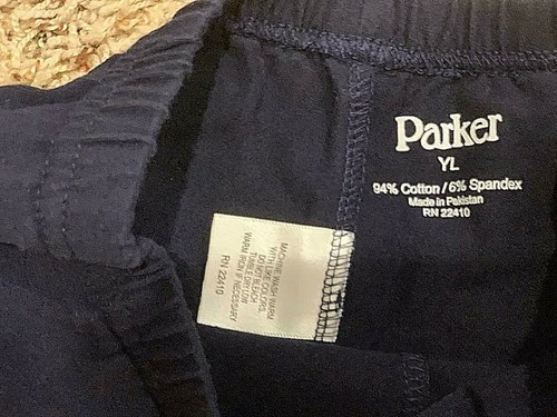 "A*" PARKER GIRLS shorts navy blue youth large COTTON BLEND - Picture 2 of 2