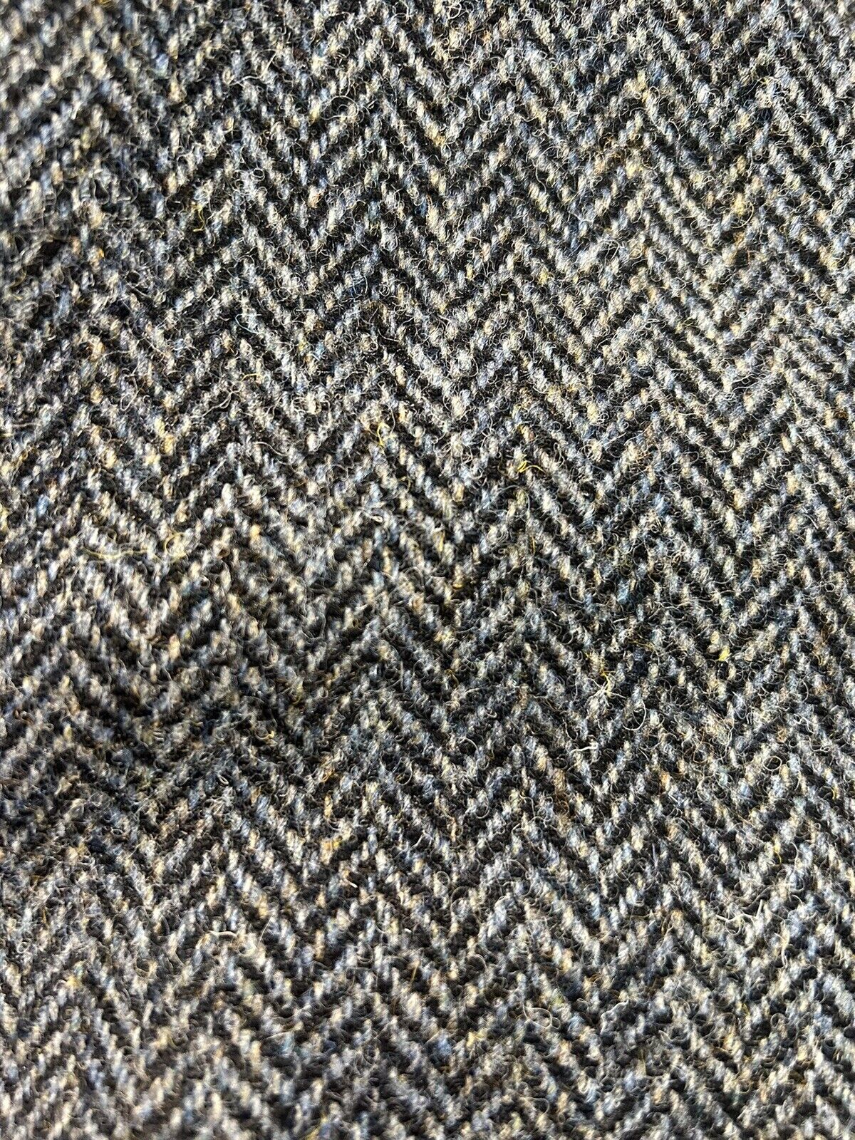 Orvis Harris Tweed Blue 100% Wool Herringbone Bla… - image 6