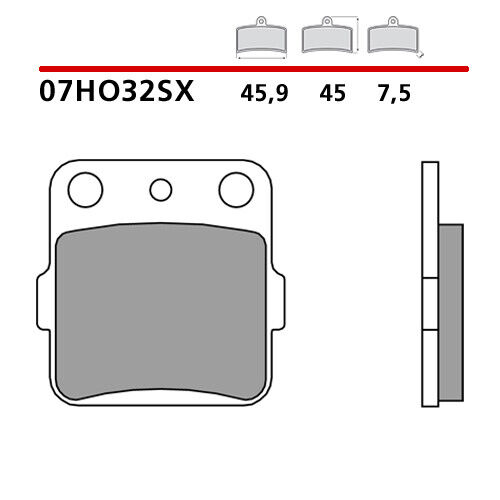 Paire Plaquette de Frein Arrière BREMBO Pour Suzuki Lt Sk, Sl 250 89> - Photo 1/9