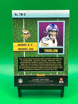 2021 Panini Mosaic #TM-6 Adam Thielen Touchdown Masters Football  