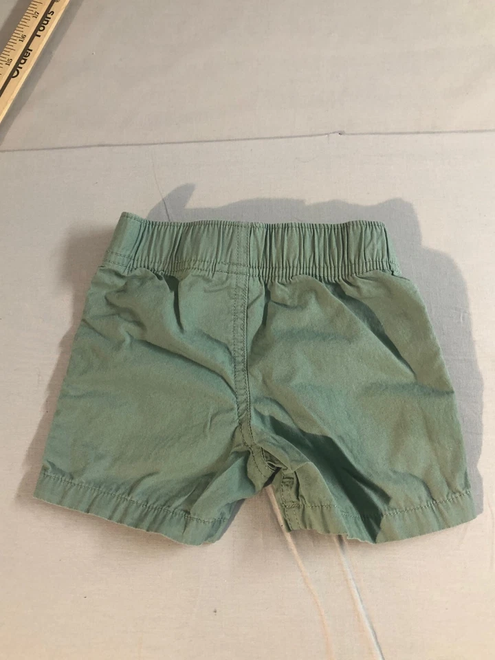 Garanimals Toddler Boy Shorts Green Tie Pockets Stretch Waist Size 12 Months - Image 2 of 4