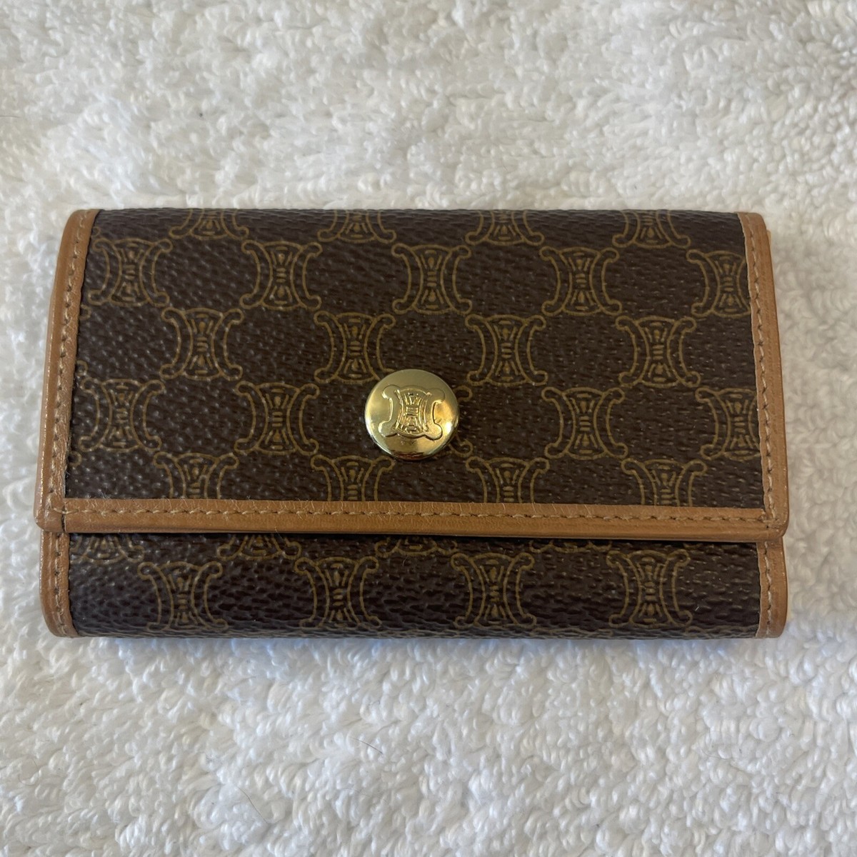 小物 CELINE Logo Macadam Key Case Celine Macadam Key Cles Key Holder Free Shipping | eBay