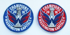 (1) LOT OF (2) HOCKEY 2018 CHAMPION WASHINGTON CAPITALS PATCH BLUE & RED # 91