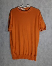 Helmut Lang Archive Vintage Safety Orange Crewneck SS Sweater Small Italy Knit