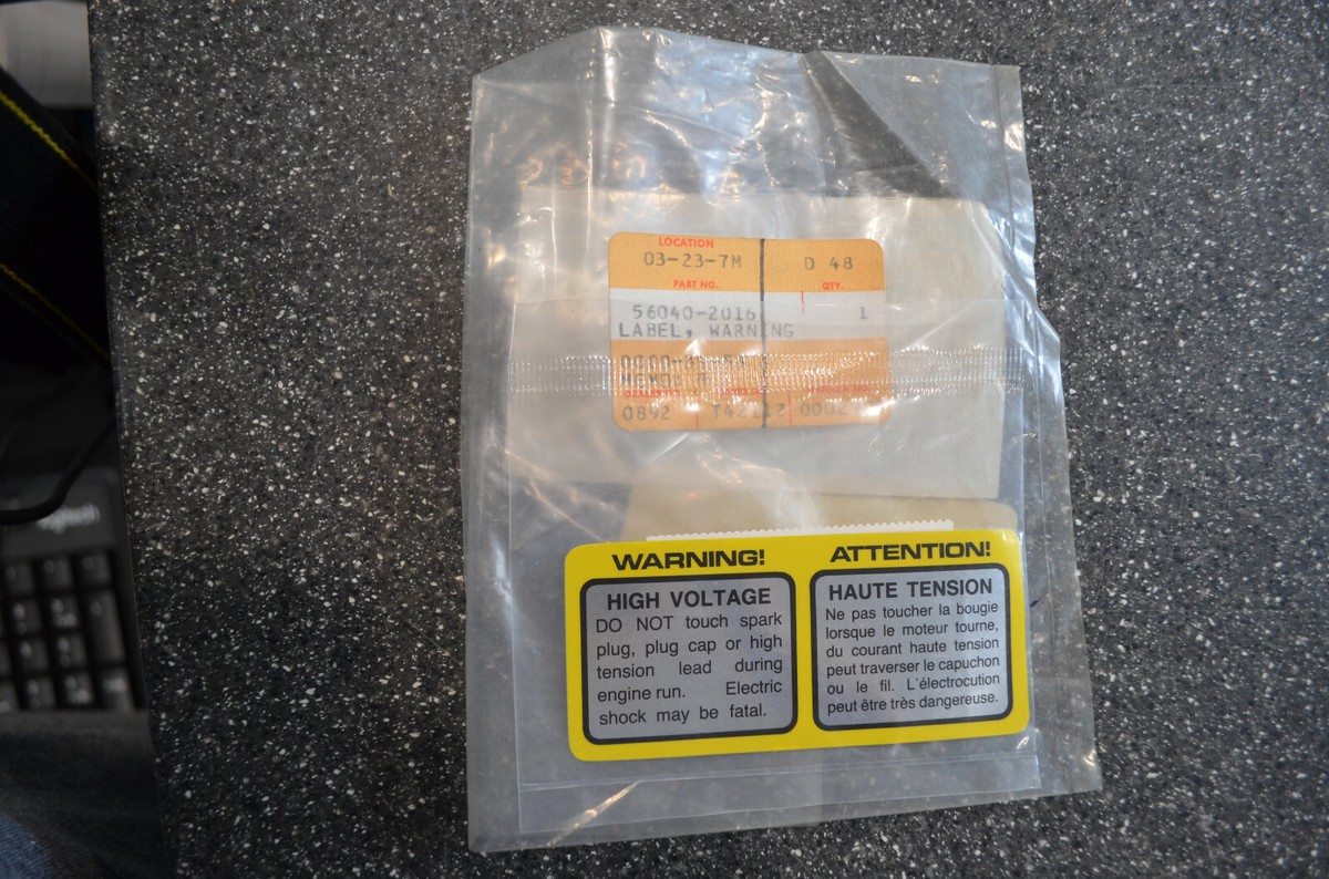 GENERAI 確認用 OEM KAWASAKI GENERATOR WARNING LABEL #56040-2016 | eBay