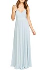 Show Me Your Mumu Jen Maxi Dress  XS Light Blue Open Back Bridesmaid EUC B64