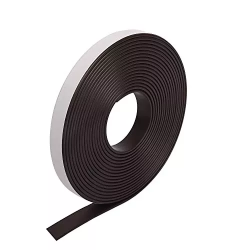 Magnetic Tape Roll with Adhesive Backing, 1/2x15ft Heavy Duty