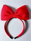Women Girl Middle Big Red Bow Snow white Minnie Party Xmas Hair band Headband