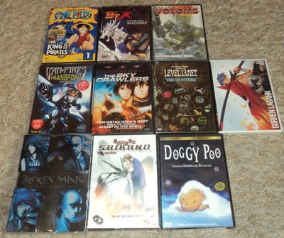 ASSORTED ''ANIME'' DVD COLLECTION - Lot of 10 - ALL ARE NEW AND SEALED