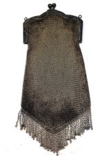 Antique Victorian Art Deco .800 Silver Mesh Purse