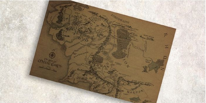 Mapa/Póster/Lámina Tierra Media Señor Anillos- Map