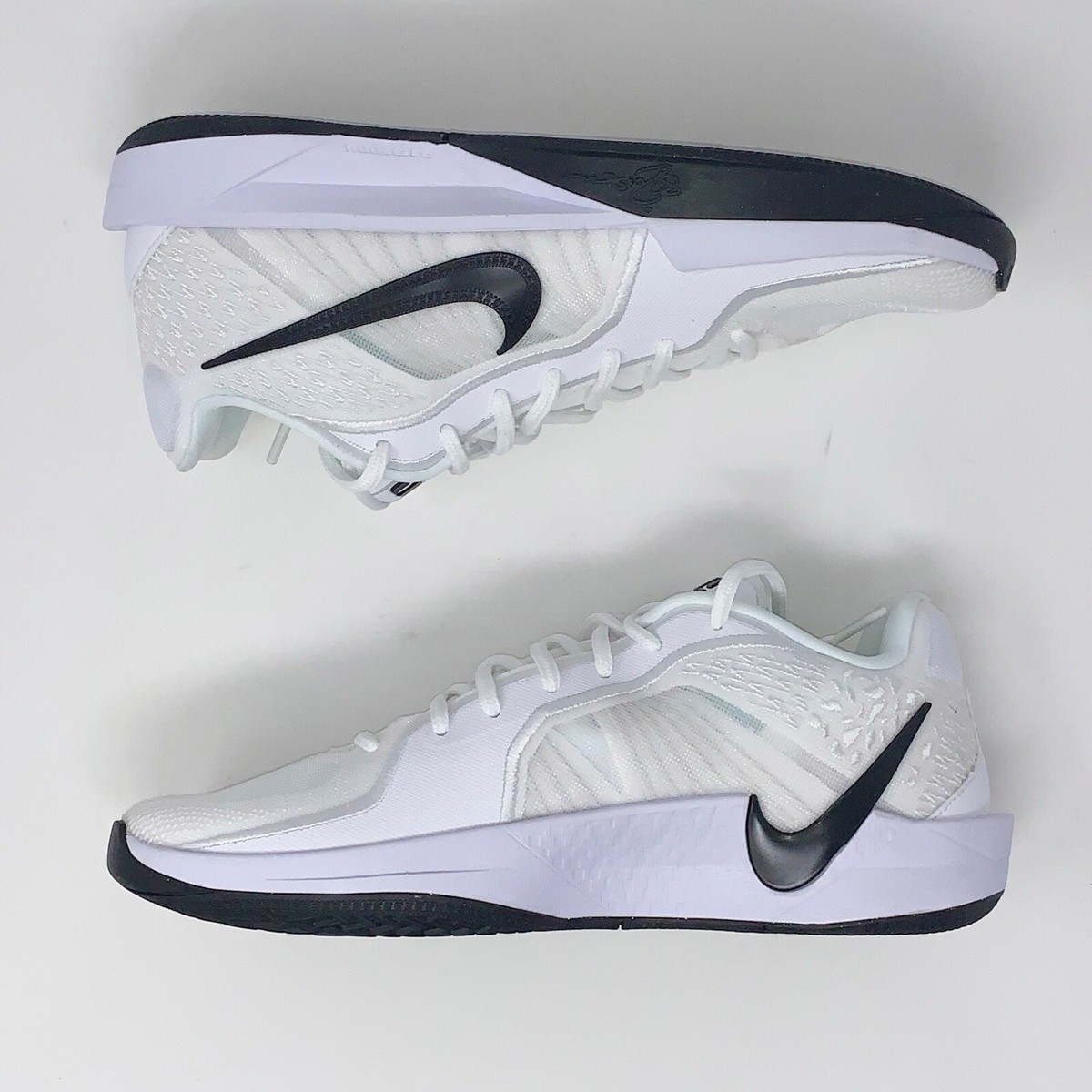 Nike Sabrina 2 Panda Swoosh White Sneakers, Size 9.5 / 8M