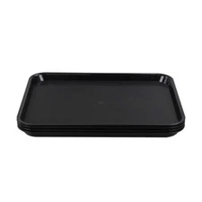 4 Pack Rectangular Plastic Serving Trays Fast Food Serving Trays for Cafeteria