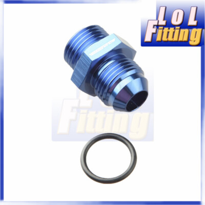 Aluminum -10AN AN10 Male To AN10 Straight Cut O-Ring Fitting Adapter Blue US.