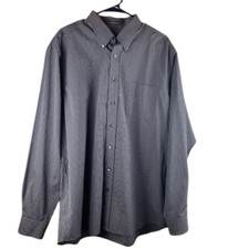 Eddie Bauer Shirt Mens XL Tall Striped Button Up Long Sleeve Wrinkle Resistant