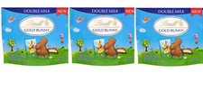 Lindt Gold  Double Milk Chocolate Candy Bunnies, 14 Pieces, 5 oz(pack of 3)