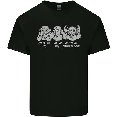 Drum and Bass Monkeys Gildan 5000 Herren Baumwoll T-Shirt Preshrunk Crew Neck