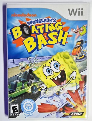 SpongeBob's Boating Bash (Nintendo Wii, 2010) Complete In Box