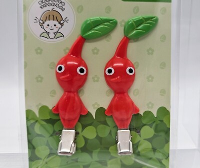 Hair Clip Set PIKMIN Red Kawaii Hairpin Barrett Japan Nintendo