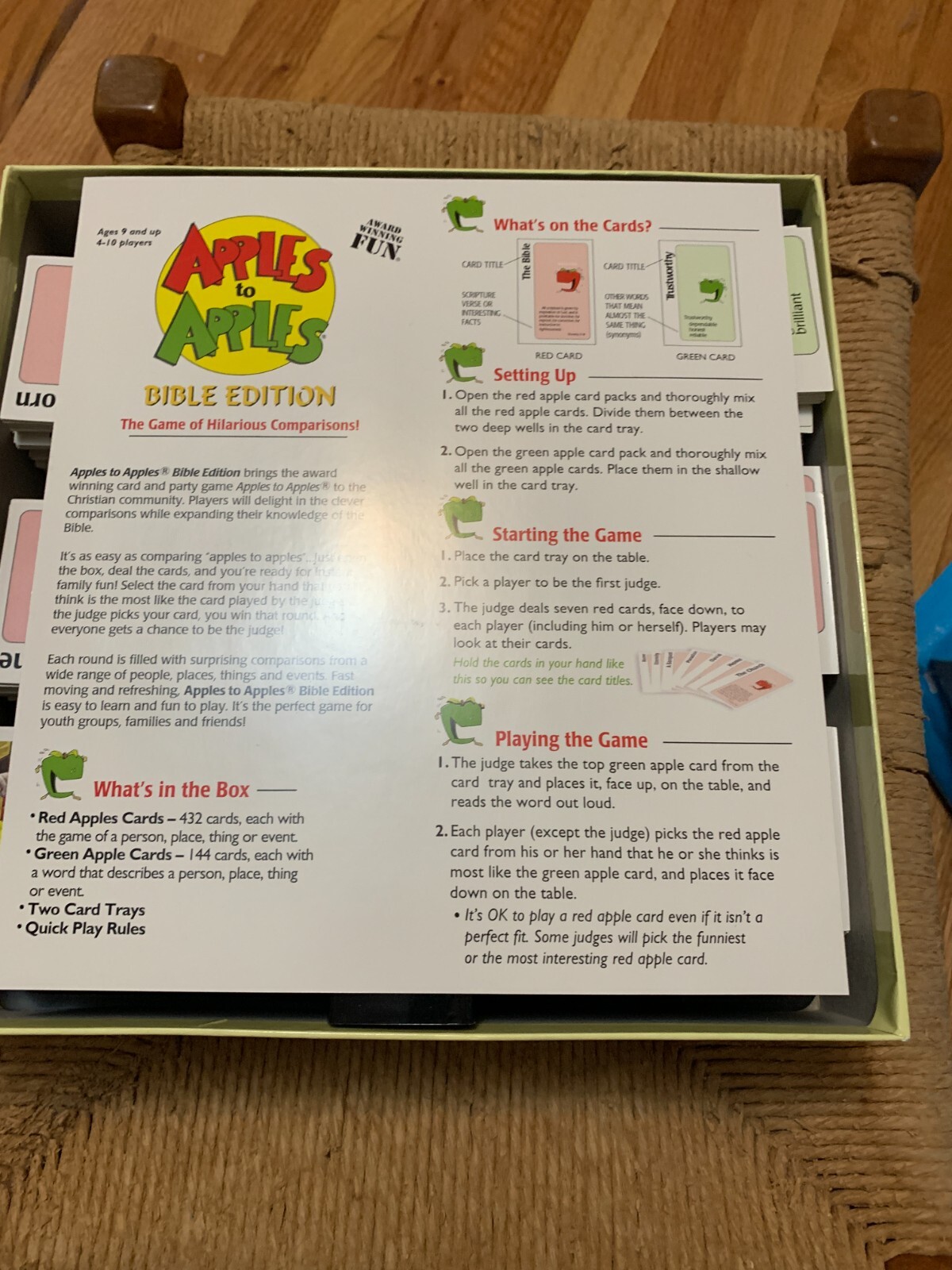 Apples to Apples Bible Edition Christian Comparison Card Board Game eBay