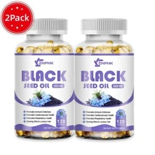Black Seed 240 Caps- 100% Pure Organic Cumin NIGELLA SATIVA Semilla Comino Negro