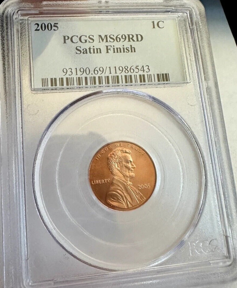 2005-S LINCOLN Memorial 1c ~ PCGS MS69 RD Satin ~ Awesome High Grade - Image 4 of 4