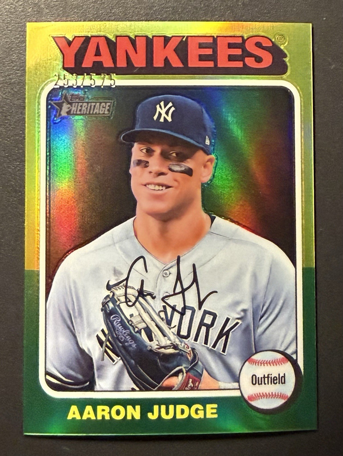 2024 Topps Heritage Chrome Refractors #112 Aaron Judge /575 (QR2)