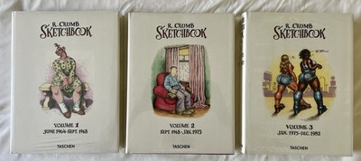 R. Crumb Sketchbook, Vol. 1, 2, 3 Taschen 2016-2018 Hardcover & DJ. New & Sealed