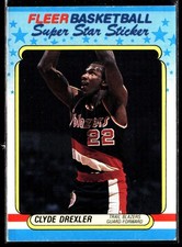 1988-89 Fleer All Star Stickers - DREXLER(9) LOT #CD1 - SOLID GRADE - FREE SHIP