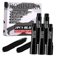 5PCS Eye Black Stick, Sports Face Body Paint for Football, Baseball, 5PC -BLACK
