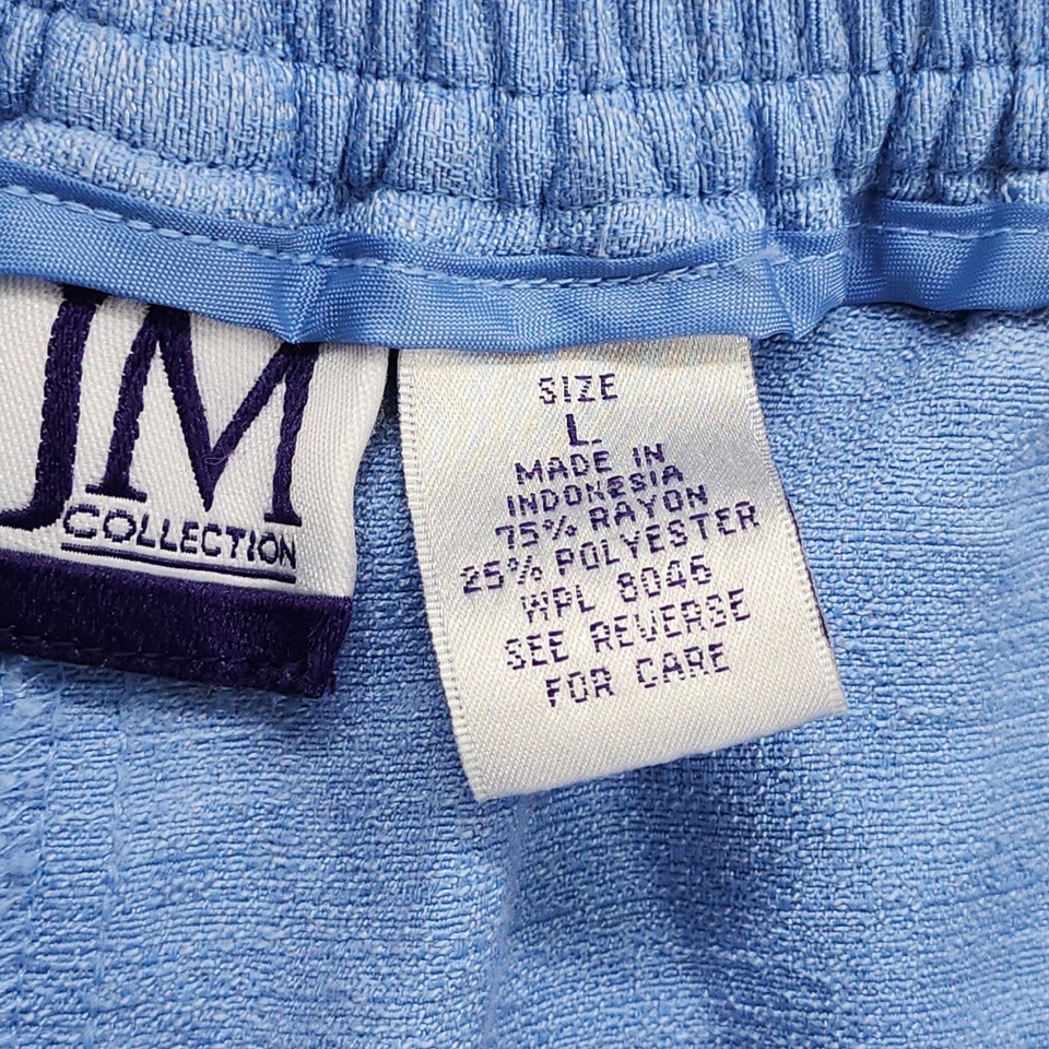 复古 90 年代 JM 系列裤子女式 L 蓝色高腰打褶锥形办公室 — 第 4/4 张图片