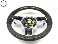 2015-2018 Porsche Cayenne Gts Heated Steering Wheel Wanthracite Birch Wood Oem 2015-2018 Porsche Cayenne Gts Heated Steering Wheel Wanthracite Birch Wood Oem