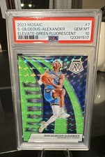 2023-24 Panini Mosaic Elevate Shai Gilgeous-Alexander Fluorescent Green /10